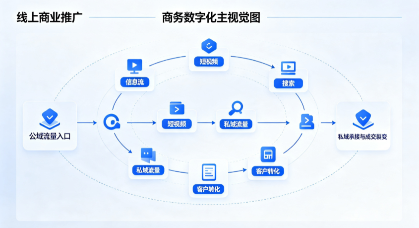 夹江县线上商业推广怎么做？全域流量闭环搭建与低成本转化实战指南